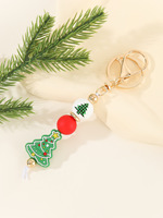 Nouveau porte-clés en perles de silicone, pendentif tendance, bracelet de Noël, accessoire de mode, bijoux DIY