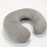 Bantal Leher Bentuk U Custom Grosir, Bantal Penyangga Leher Ergonomis Busa Memori untuk Istirahat Perjalanan Pesawat Mobil