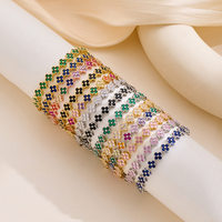 Bracelet Trèfle à Quatre Feuilles en Alliage Entièrement Sertie de Diamants, Nouvelle Tendance Européenne et Américaine, Design de Mode Luxueux, Best-seller Transfrontalier