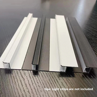 Profilé LED en aluminium sans cadre pour plafond, encastré, suspendu, avec diffuseur PC, pour plaque de plâtre, lampe de ligne rétroéclairée dissimulée