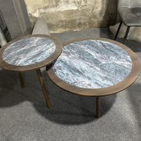 Table basse carrée moderne et minimaliste avec structure en fer, design créatif, impression par transfert, pour hôtel, maison d'hôtes ou salon