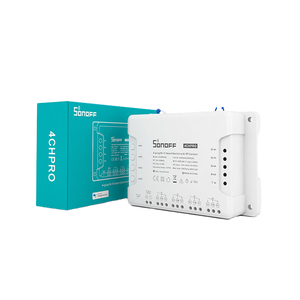 Interrupteur intelligent Wi-Fi <span class=keywords><strong>Sonoff</strong></span> <span class=keywords><strong>4CH</strong></span> <span class=keywords><strong>Pro</strong></span> R3 10A / 4 canaux, télécommande RF 433 MHz, interrupteur Wi-Fi pour éclairage, prend en charge 4 appareils, compatible avec Alexa - Product Image 3