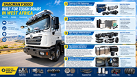 Camion tracteur lourd d'occasion SHACMAN F3000 6x4, moteur WP12 430 CV, essieu HD 16T, Poids total combiné 70T, Émission Euro 2