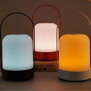 Lampe de nuit LED blanc chaud, bouton manuel, rechargeable par USB, design minimaliste, 2700K, lampe de chambre taille moyenne, forme tulipe, IRC 90 - Product Image 5
