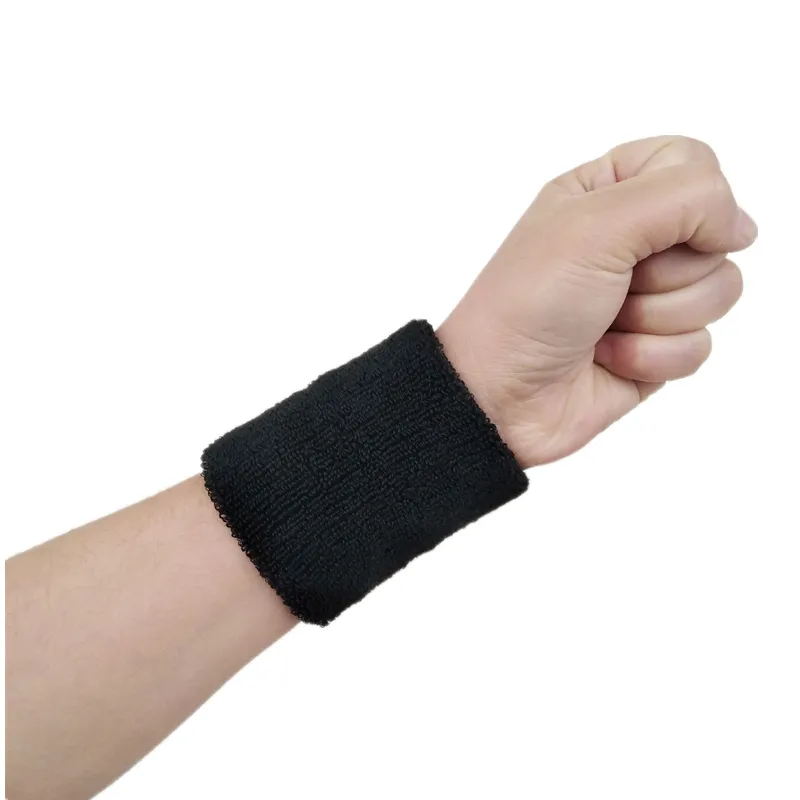 Unisex cotton mồ hôi dày bảo vệ cổ tay sweatband Terry vải dây đeo cổ tay