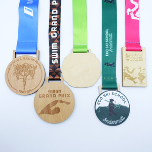 Rosette d'équipe gravée personnalisée de haute qualité tir à l'arc danse latine gymnastique rythmique MMA corde à ramer tir à sauter médaille en bois - Product Image 2