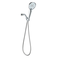 Douche à main avec support de tuyau et filtre en coton PP argenté ABS, 11 réglages de pulvérisation, populaire en Amérique