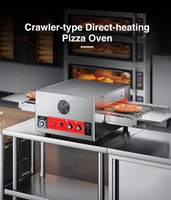 Horno de Túnel Eléctrico de Alta Potencia de 25KW y 18 Pulgadas, Horno Comercial de Acero Inoxidable para Hornear Pizza con Cadena de Acero Inoxidable 304