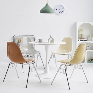 Silla de Comedor de Hierro de Estilo Moderno de Mediados de Siglo, Silla Minimalista de Lujo Ligero para el Hogar - Product Image 4