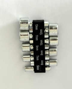 Cao cấp 9-Piece ổ cắm cờ lê thiết lập với chức năng gió tuốc nơ vít tùy chỉnh OEM cao su Dải thiết lập - Product Image 3