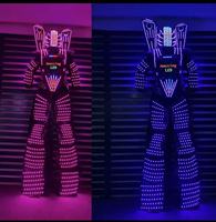 Costume de robot LED à écran numérique pour adulte, idéal pour les fêtes, la scène et les spectacles de danse, avec effets lumineux