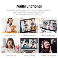 Kamera web PC 8MP hd, webcam 4k dengan mikrofon UVC tanpa drive fokus manual