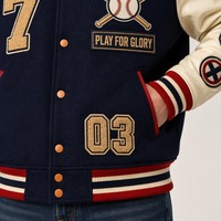 Veste de baseball varsity pour homme en laine et polyester, avec logo personnalisé XUFEI, broderie graphique de haute qualité, design de créateur.