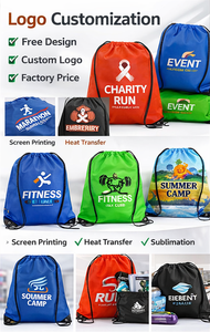 Bolsa de algodón reutilizable de diseño, en varios colores, con logotipo de marca deportiva, personalizada con cordón, para promoción. - Product Image 5