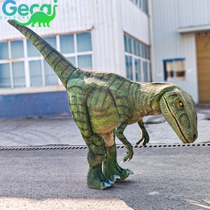 Costume de dinosaure animatronique réaliste de type Velociraptor, robotique, pour adulte, fabriqué à Zigong, avec fonction de marche réelle. - Product Image 1