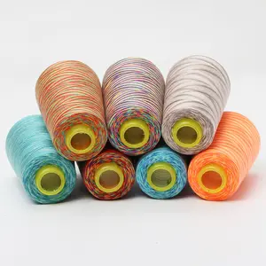 Linha de costura multicolorida multifuncional 402 seções de poliéster tingido cor opcional máquina de costura