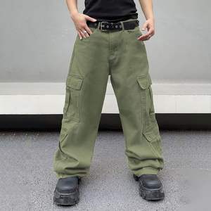 2025 hommes décontracté Streetwear Y2K mode Baggy Cargo jean avec poches jambe large patineur Denim pantalon - Product Image 1