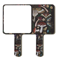 Miroir à main personnalisé pour cils, accessoire pour réseaux sociaux, plaque décorative pour visage, décoration de salle de pose de cils, signalétique esthétique, miroir à main en acrylique