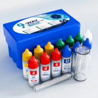 Kit de test de la qualité de l'eau Vista 9 en 1 avec chlore, brome, dureté, alcalinité, acide cyanurique pour piscine et spa