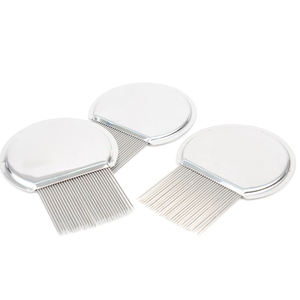 Fabricant de peigne à puces en acier inoxydable à dents serrées peigne personnalisé pour enlever les lentes des animaux domestiques peignes pour enlever les <span class=keywords><strong>poux</strong></span> et les lentes - Product Image 1
