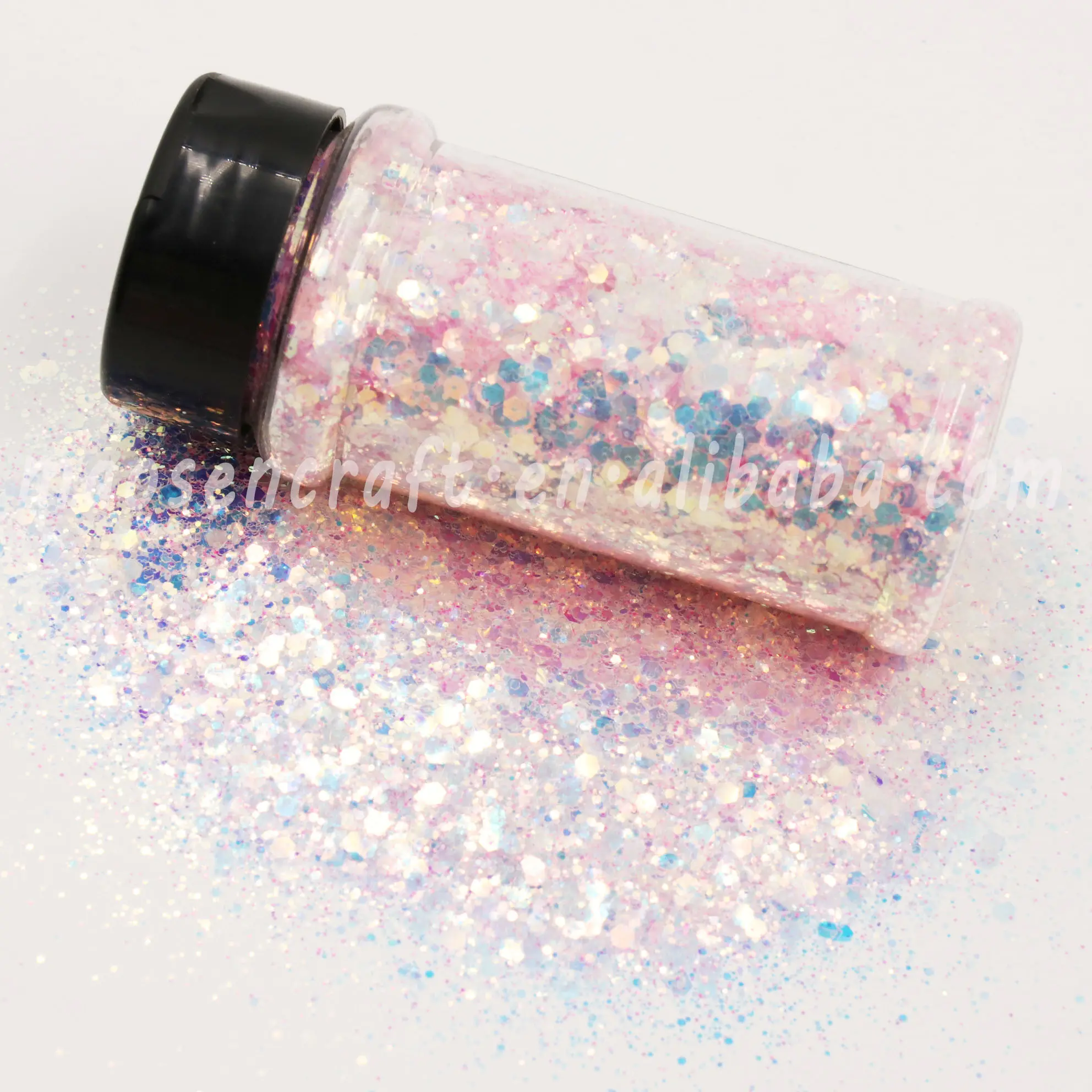 Wholesale Bulk Pink Opal Mix Glitter For Christmas Resin Epoxy Craft