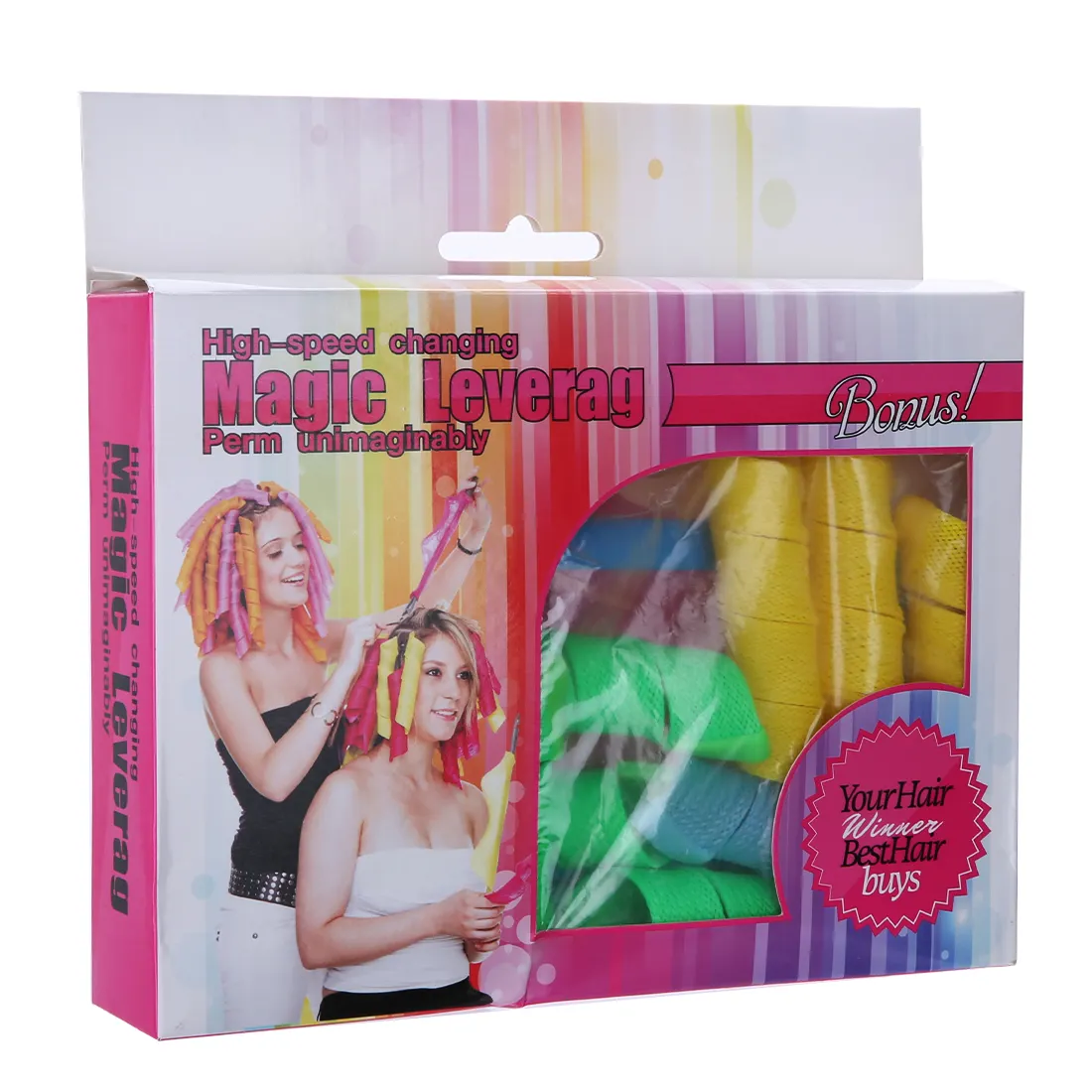 16 Pack Magic Hair Curlers Spiral Curls Styling Kit, No Heat Hair Curler Hair Rollers