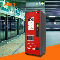 Distributeur automatique de café instantané AFEN avec accepteur de pièces, machines distributrices de café