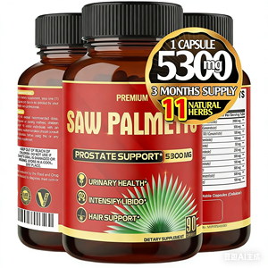 Cápsulas Premium de Saw Palmetto, Ashwagandha y Té Verde para el Apoyo de la Próstata, Energía, Crecimiento del Cabello, Bloqueador de DHT y Salud Digestiva, 60 Unidades - Product Image 1