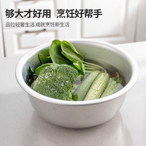 Aluminum <b>Basin</b> Extra Thick <b>Round</b> Large Household Wash <b>Basin</b> Cat Bowl Cake <b>Basin</b> Metal Flat Bottom - Product Image 3