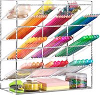 Acrylique Vertical Marqueur Organisateur 150 Makers Angle Porte-Stylo Clair Grand Stationnaire Porte-Crayon Bureau Art Présentoirs