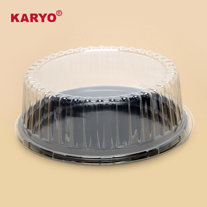 Karyo 321H Chất Lượng Cao Sinh Nhật Vòng Bánh Hộp lấy đi <span class=keywords><strong>Container</strong></span> Trong Suốt Pet 12 Inch Bánh Bao Bì Nhựa Rõ Ràng Hộp - Product Image 4