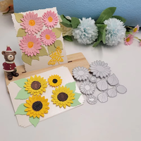 Fustella in Metallo a Forma di Girasole per Scrapbooking, Timbro per Carta, Nuovo Stampo Fai-da-Te per Foglie e Fiori