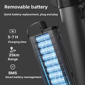 Monopattino Elettrico in Lega di Alluminio per Adulti <span class=keywords><strong>e</strong></span> Studenti, Pieghevole, con Ammortizzatori, Ruote Grandi, Portatile, 300W - Product Image 4