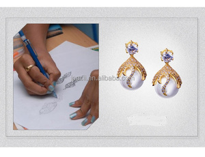 Front-Back Pearl Drop Earring Joacii S925 Silver Jewelry Fashion Occident Simple Style with18k Gold Plated for Girls and Women - Product Image 2