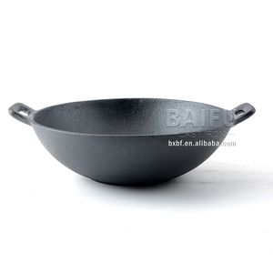 24 cm <span class=keywords><strong>31</strong></span> cm 37 cm Amazon Bases Pré-Assaisonné Fonte <span class=keywords><strong>Wok</strong></span> Pan Woks et Remuer Poêles à Frire avec boucle poignées Chinois Pow <span class=keywords><strong>Wok</strong></span> - Product Image 4
