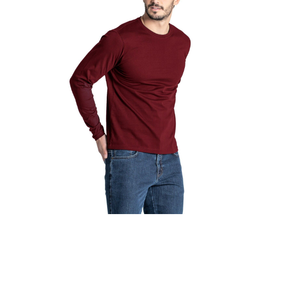 Chemise de sport en maille respirante grande taille pour hommes, manches longues, col en O, bleu uni, logo personnalisé, impression par sublimation pour la saison estivale - Product Image 1