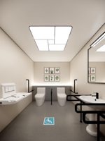 Toilettes intelligentes modulaires personnalisées en conteneur, toilettes publiques intelligentes, WC préfabriqués en extérieur pour zone commerciale