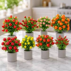 Mini Planta Artificial Realista en Maceta, Bonsái Simulado para Decoración <span class=keywords><strong>de</strong></span> Interiores, Hogar, Oficina, Escritorio, Adorno <span class=keywords><strong>de</strong></span> Estilo Nórdico - Product Image 1