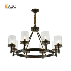 Sfera luci sospese Foyer cucina camera da letto antico bronzo rifinito rustico globo industriale lampada a sospensione in metallo