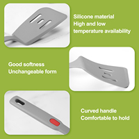 Ustensiles de cuisine antiadhésifs Turner Fente Flipper Ustensiles de cuisine Sans Bpa Silicone Cuisine Spatule Ensemble pour Oeuf Poisson Pancake