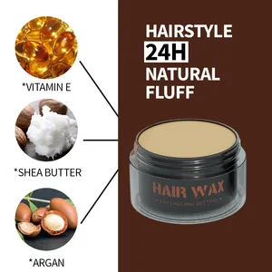Private Label Wholesale Hair Cream for Men without Residue Pomade Hair Wax Alcohol Free Styling Gel for Men Hair Styling Wax