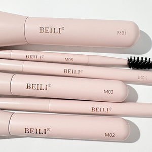 Juego de Brochas de Maquillaje Veganas Personalizadas de Viaje, con Pelo de Alta Calidad, para Base, Polvo, Iluminador, Sombras de Ojos y Difuminado - Product Image 6