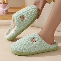 Op maat gemaakte logo fruit binnenhuis pantoffels met comfortabel pluizig pluche voor lente binnen zacht winter gunstige korting