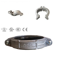Raccords de pulvérisateurs d'incendie en fonte ductile rouge haute pression approuvés FM, raccord rainuré pour systèmes de protection incendie