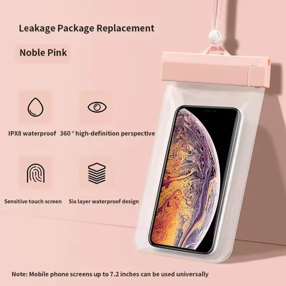 Custom sarung ponsel tahan air besar Pvc Universal iklan kualitas tinggi tas kering tas tahan air