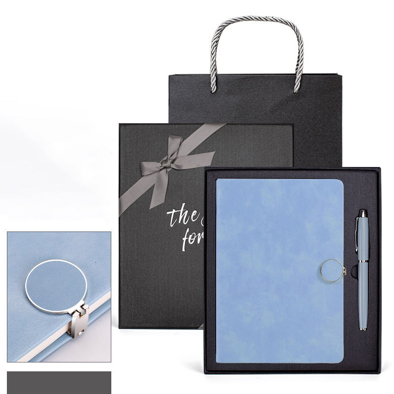 สีน้ำเงิน (โน้ตบุ๊ก + ปากกา)