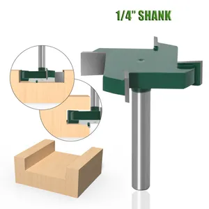 ALPHA 1/4 Inch shank Planing Machine Cutting Tools 4 Flute CNC Spoilboard Surfacing Router Bits