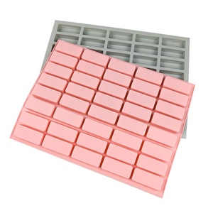 Bán Buôn 40-Khoang Hình Chữ Nhật Silicone Ice Cube Khối Khuôn Khay Cấp Thực Phẩm Bền Vững Cho DIY Bánh Bánh Gạo Và Ice - Product Image 1