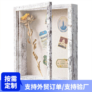 8*10 transparent flip-top dried flower specimen frame display <b>box</b>, 3D hollow medal picture frame <b>storage</b> - Product Image 5