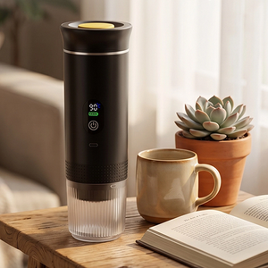 เครื่องชงกาแฟแคปซูลพกพาอัจฉริยะ พร้อมหน้าจอ LED แสดงอุณหภูมิ ระบบทำความร้อนเร็ว ชาร์จไฟได้ ใช้งานง่ายแบบมือถือ รองรับการใช้งานกับแคปซูล - Product Image 1